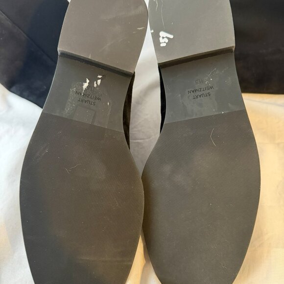 Stuart Weitzman 5050 Gisele Knee High Boot Black Suede & Stretch Women Size 11.5 - Picture 7 of 7